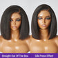 Short Bob Wigs Kinky Straight 13x4 Transparent Lace Frontal Wig - MareeYama
