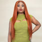 4/350 Highlight Straight Lace Front Wigs Ginger Orange Brown Piano Color Remy 13x4 13x6 Transparent Lace Frontal Human Hair Wig Mareeyama Moments.