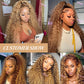 Curly Highlight Human Hair 100% Honey Blonde Loose Deep Wig Mareeyama Moments.