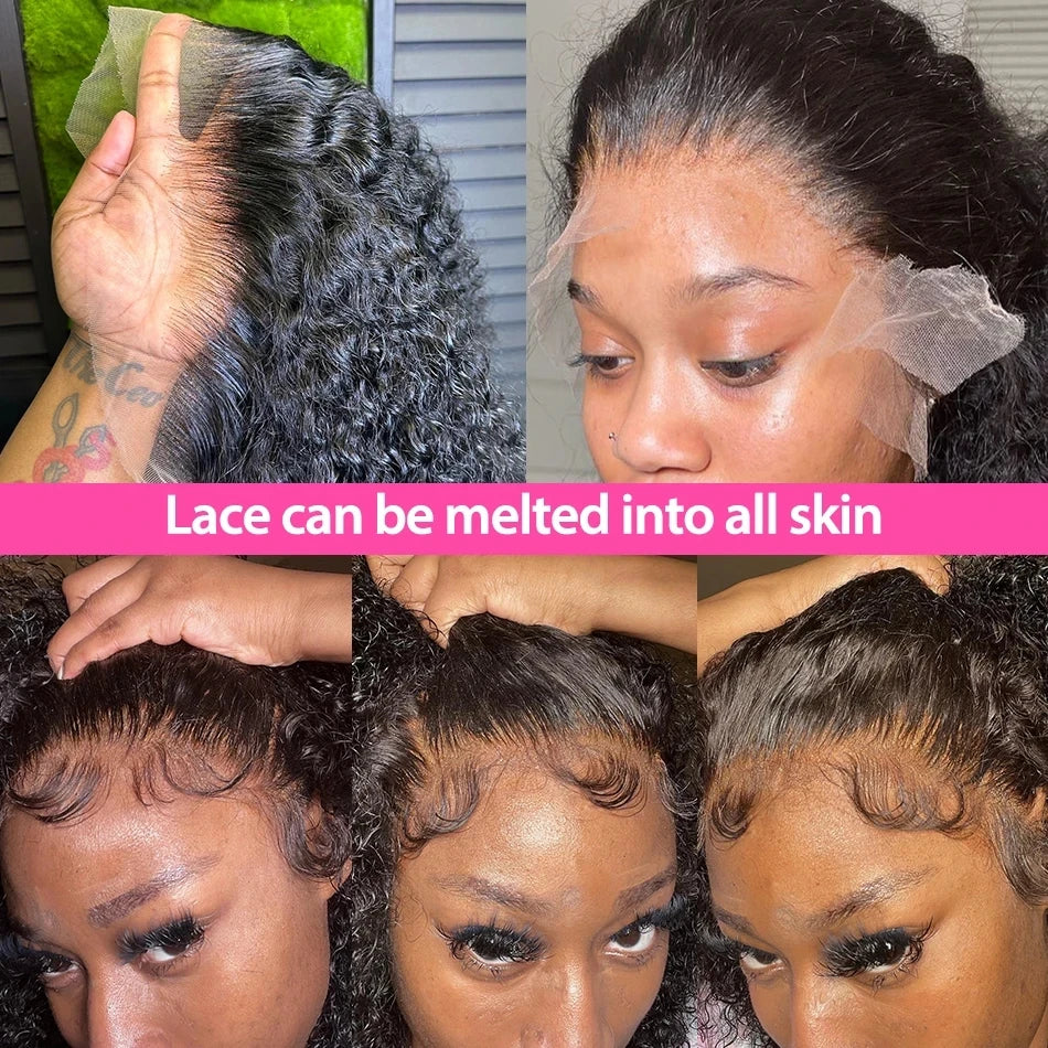 Glueless Wigs Short Bob Wigs Kiny Curly Lace Front Human Hair Wigs 13x4 Mareeyama Moments.