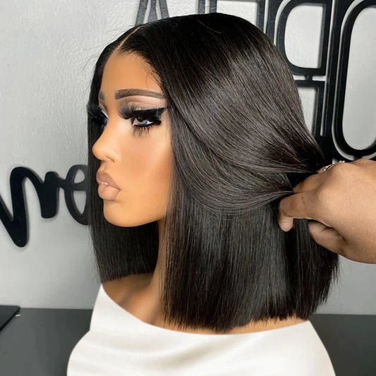 Short Bob Wig 13x6 HD Lace Frontal Human Hair Glueless Mareeyama Moments.