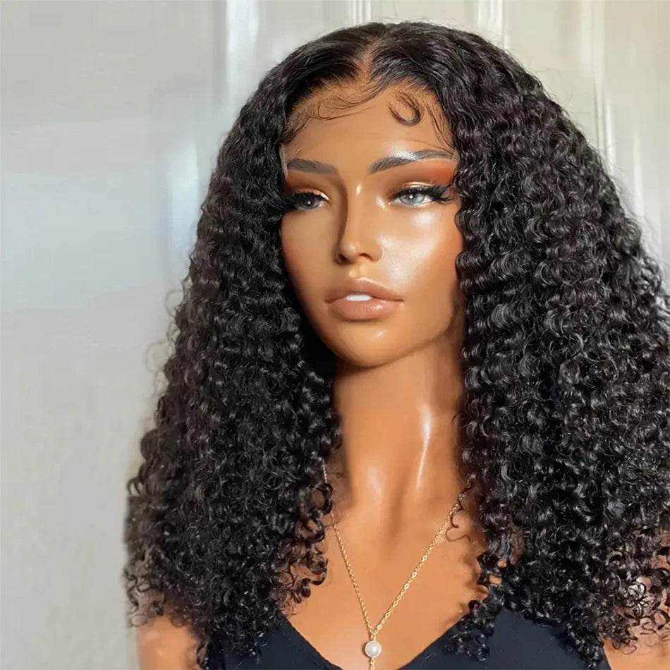 Glueless Wigs Short Bob Wigs Kiny Curly Lace Front Human Hair Wigs 13x4 Mareeyama Moments.