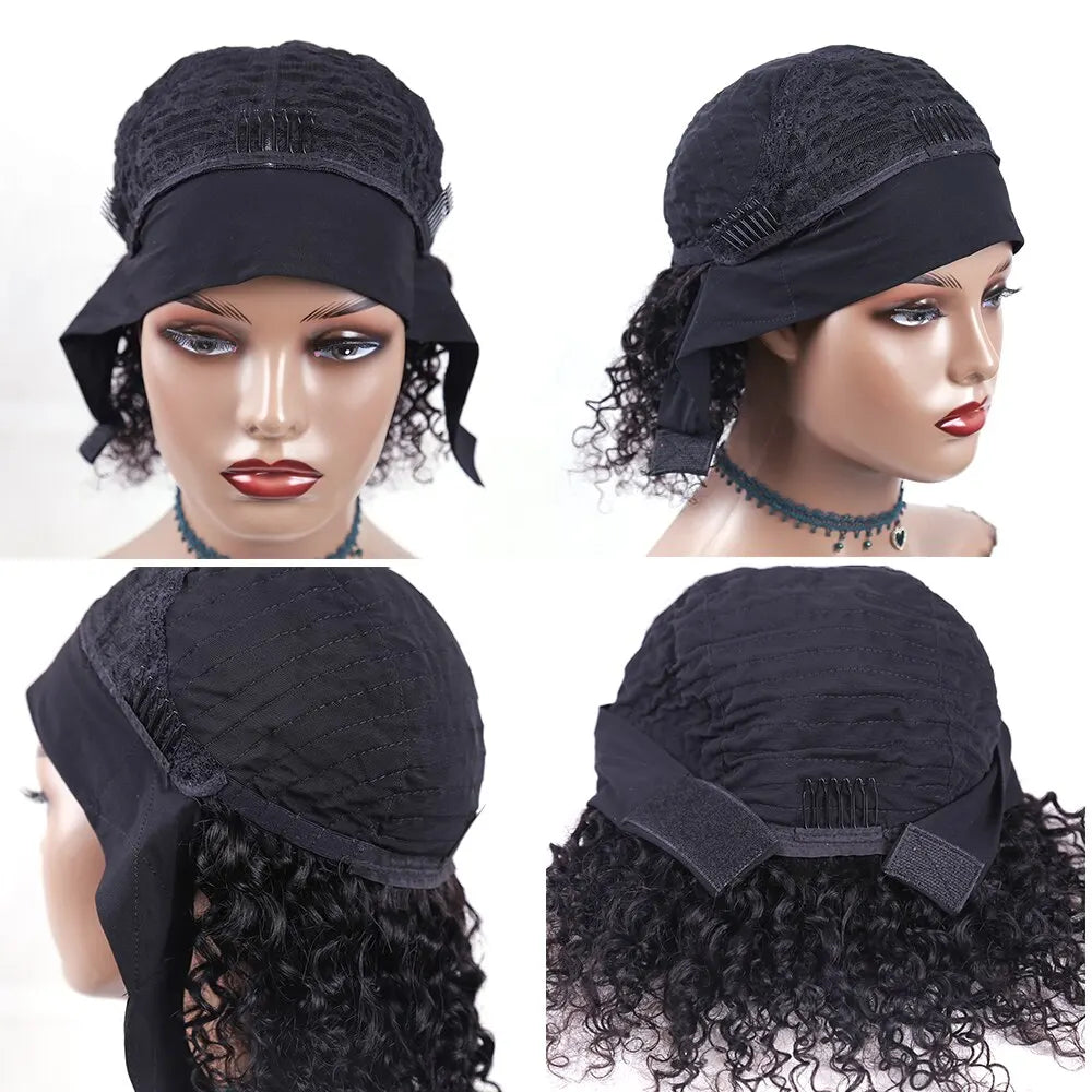 Brazilian Kinky Curly Headband Wigs Wear And Go Glueless Mareeyama Moments.