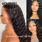 Wow Angel 34inch Human Hair Lace Frontal Wig Deep Wave 13x6 HD Lace Full Frontal Curly Wigs Melts Skins 250% Natural Pre Plucked Mareeyama Moments.