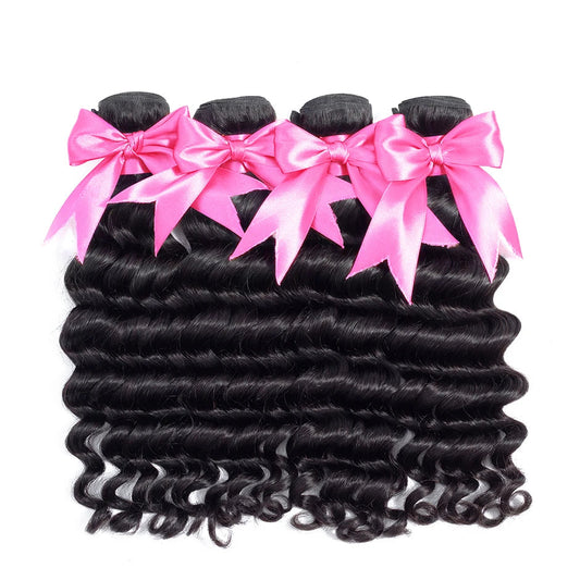 Brazilian Loose deep Hair Weave Bundles 100% Remy Human Hair Mareeyama Moments.