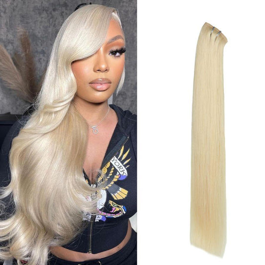 613# Blonde Seamless Clip Ins Hair Extensions Straight