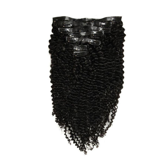 Kinky Curly Seamless Clip Ins Hair Extensions