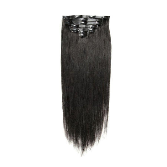 Yaki Straight Seamless Clip Ins Hair Extensions